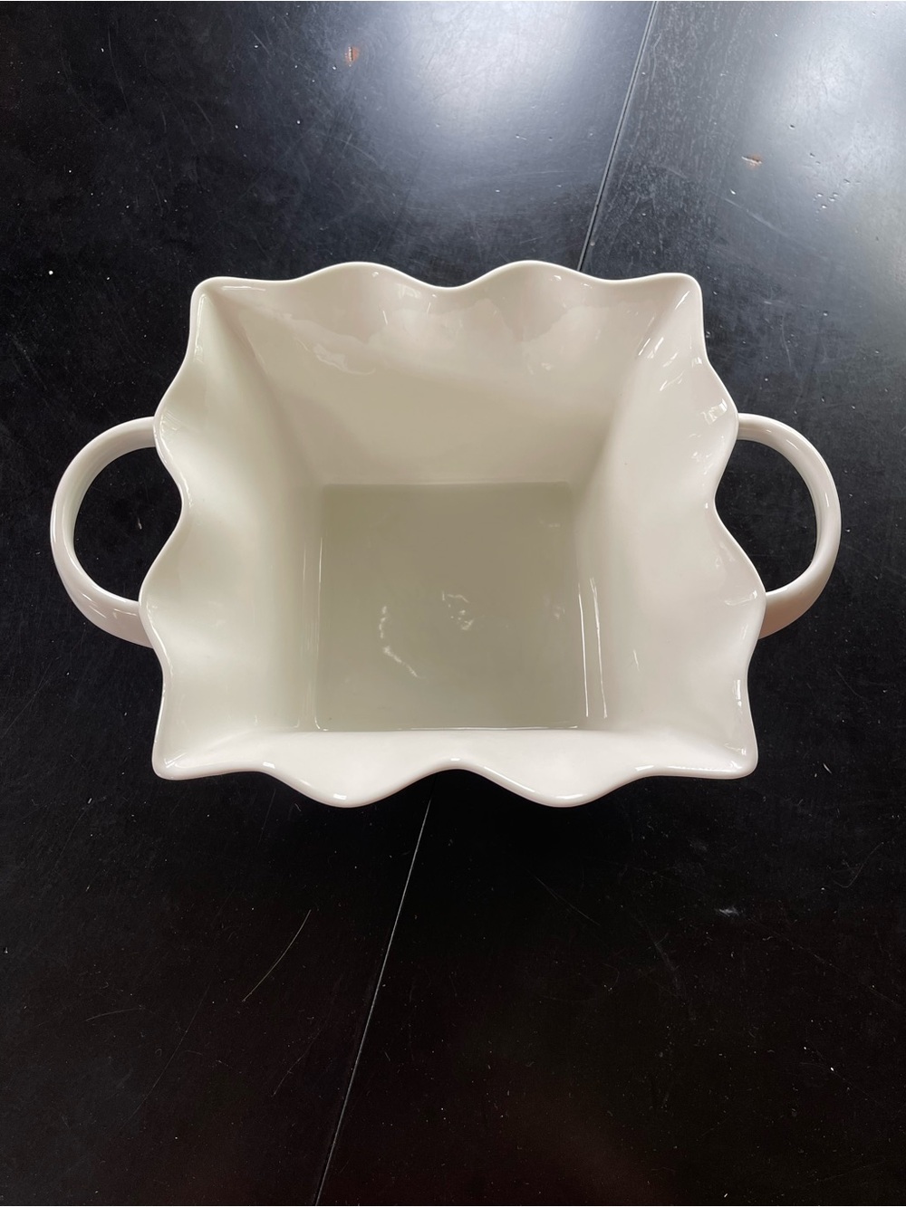 10 Strawberry Street Square Ruffle Baking Dish With Handles